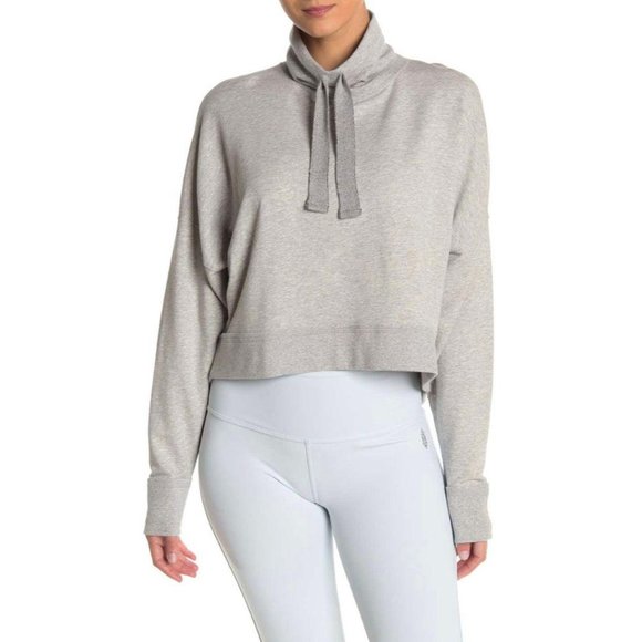 Free People Tops - (Sold) Free People Lara Drawstring Pullover Grey